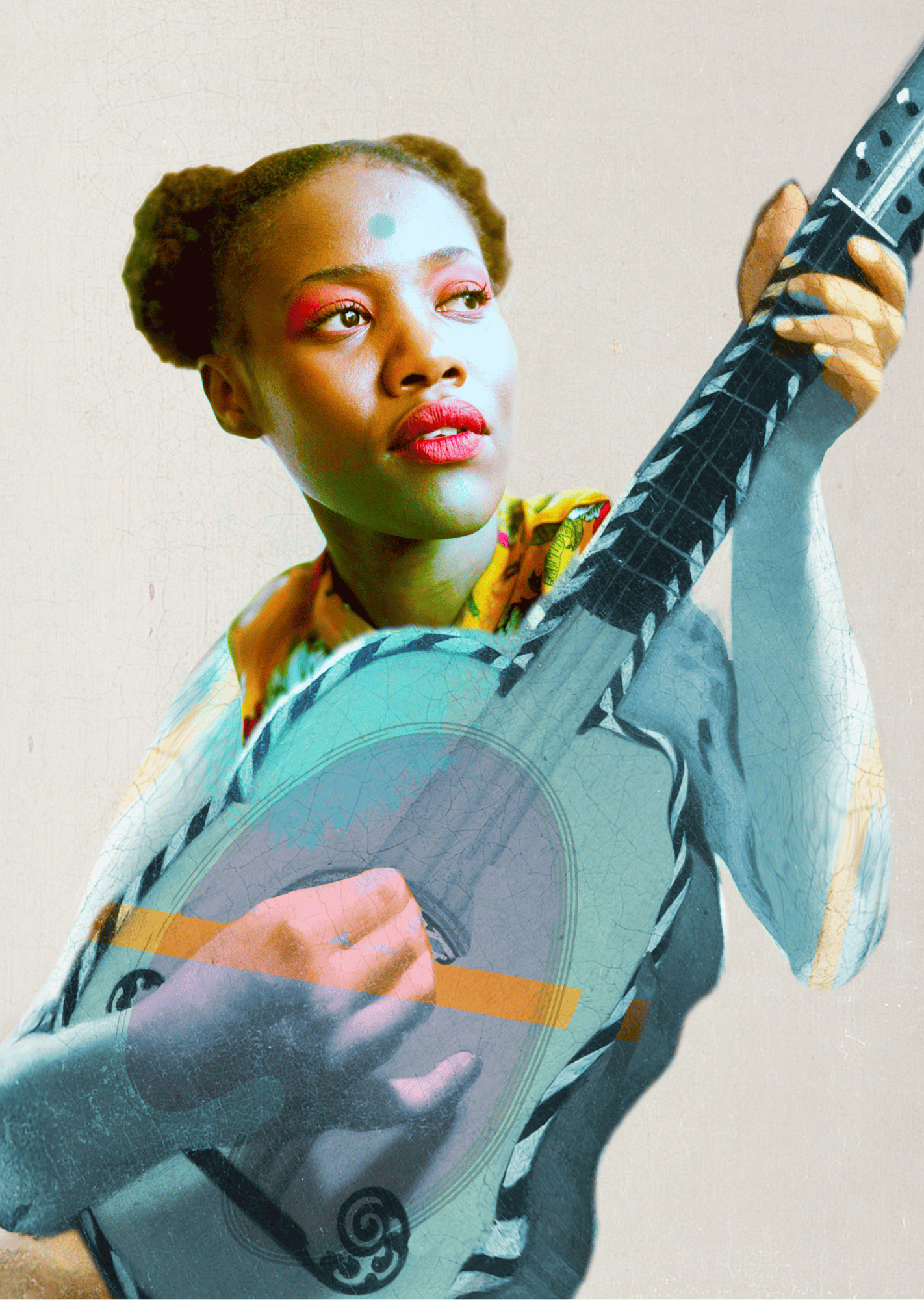 Vrouw met gitaar